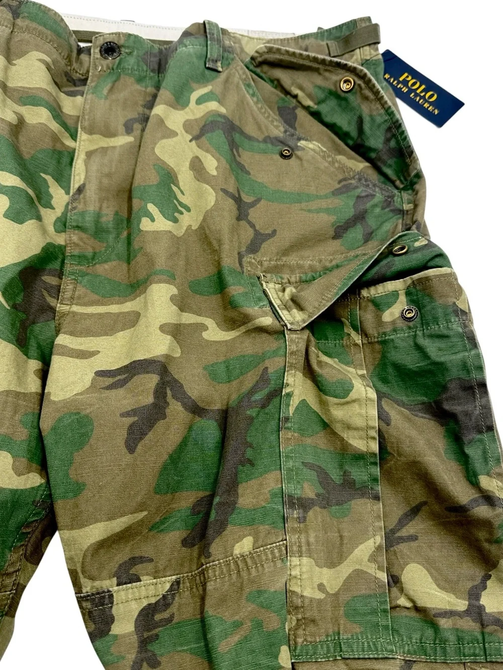 NWT Polo Ralph Lauren Men’s Slim Fit Camo Canvas Cargo Pants Size 36 x 34